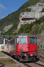 TRAVYS: TRAVYS Re 420 503 ehemals SBB und BLS in Vallorbe am 16.